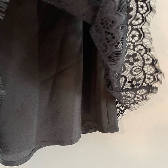 Keepsake the Label Lace Overlay Cap Sleeve Mini Dress || SZ S || Black - Picture 8 of 15